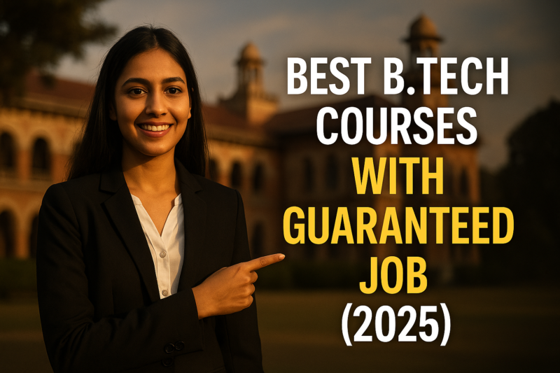 🎓 Best B.Tech Courses in India That Guarantee a Job in 2025: Career Scope, Salary & Placement Trends